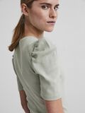 Pieces PUFF SLEEVED RIB TOP, Silt Green, highres - 17110522_SiltGreen_006.jpg
