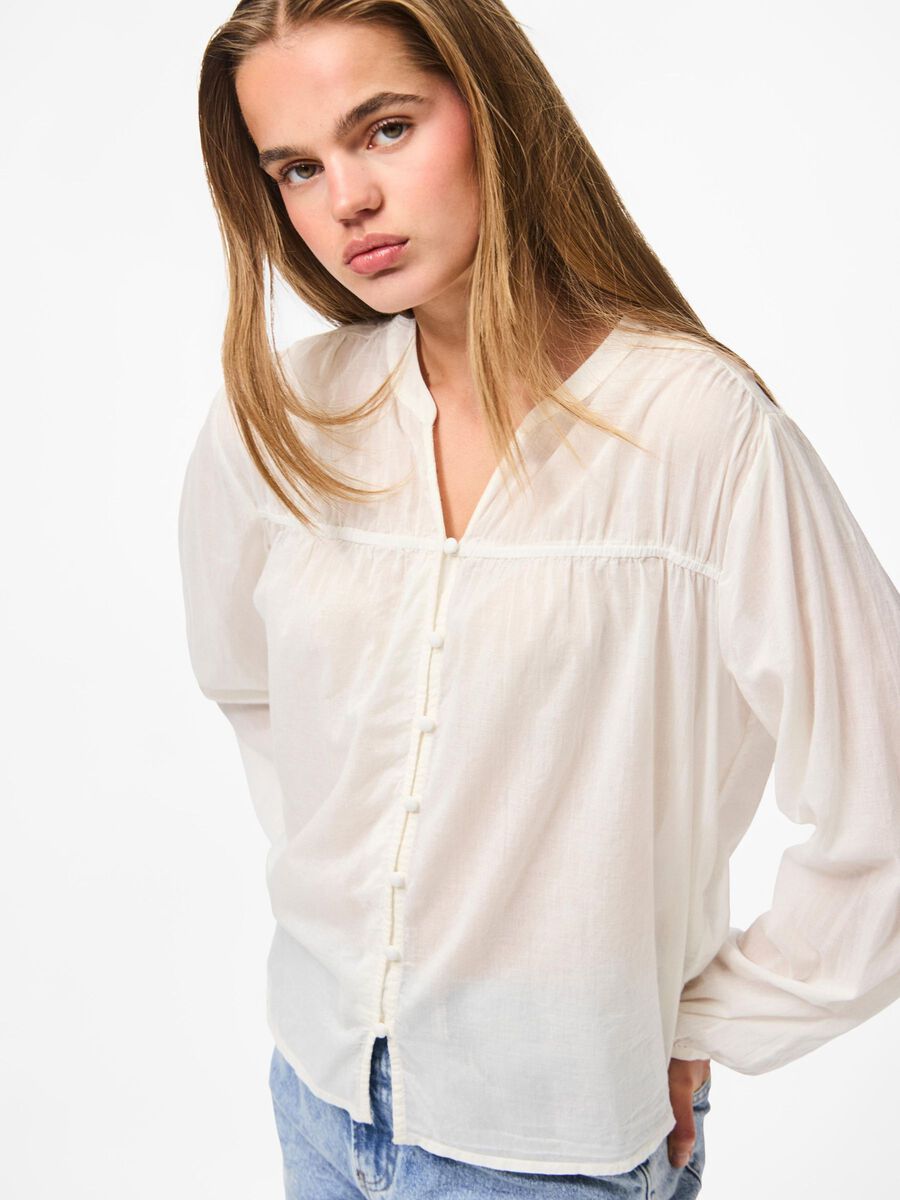 Pieces PCFIKENNA BLOUSE, Cloud Dancer, highres - 17158857_CloudDancer_006.jpg