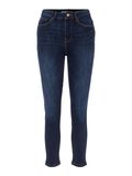 Pieces MID WAIST SLIM FIT JEANS, Dark Blue Denim, highres - 17106401_DarkBlueDenim_001.jpg