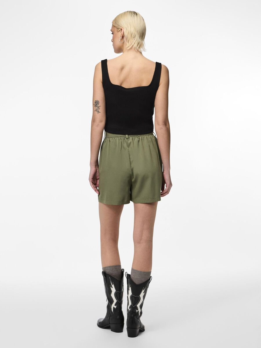 Pieces PCSADE PAPERBAG SHORTS, Deep Lichen Green, highres - 17146545_DeepLichenGreen_004.jpg