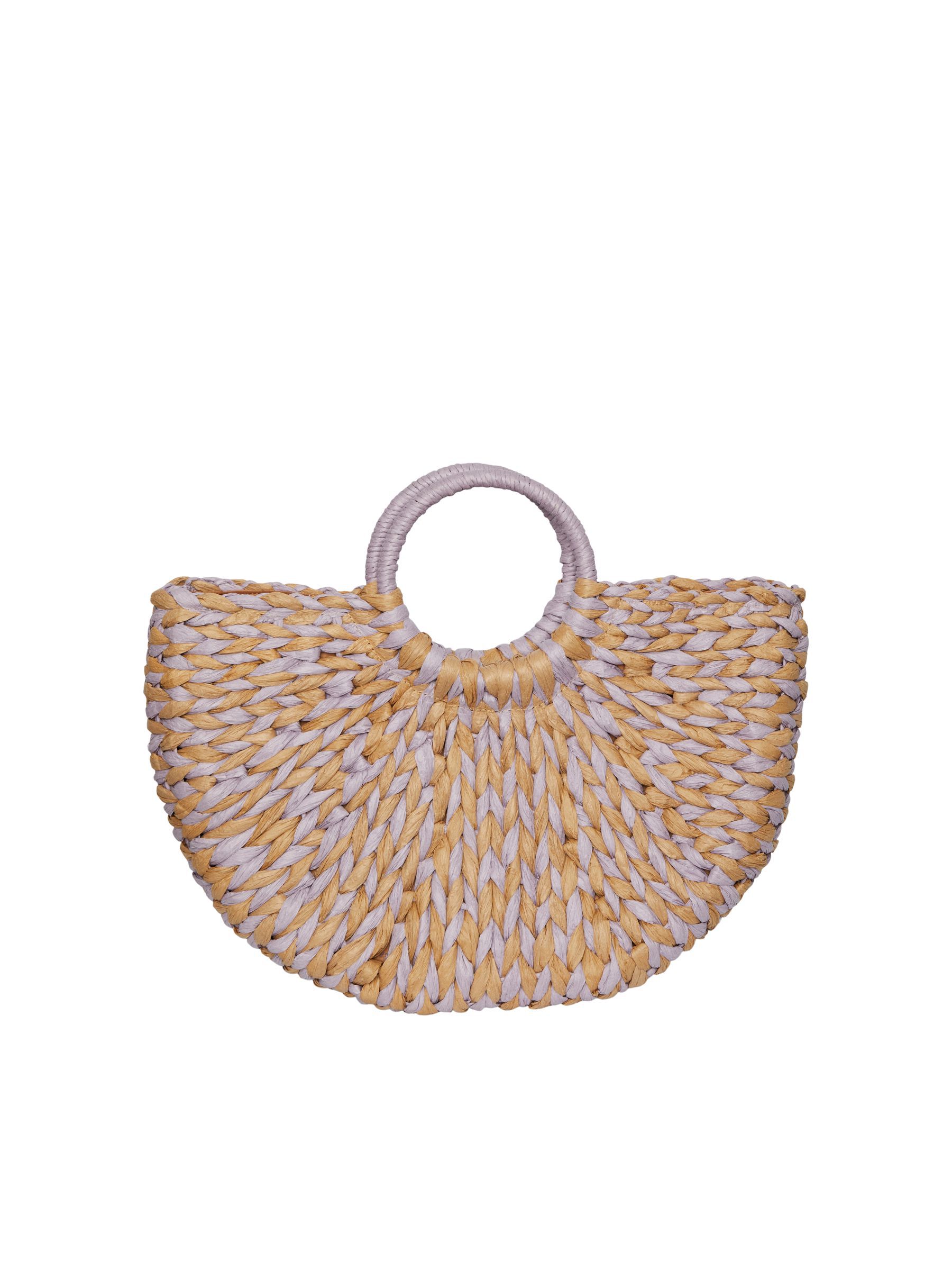 Lined straw on sale bag