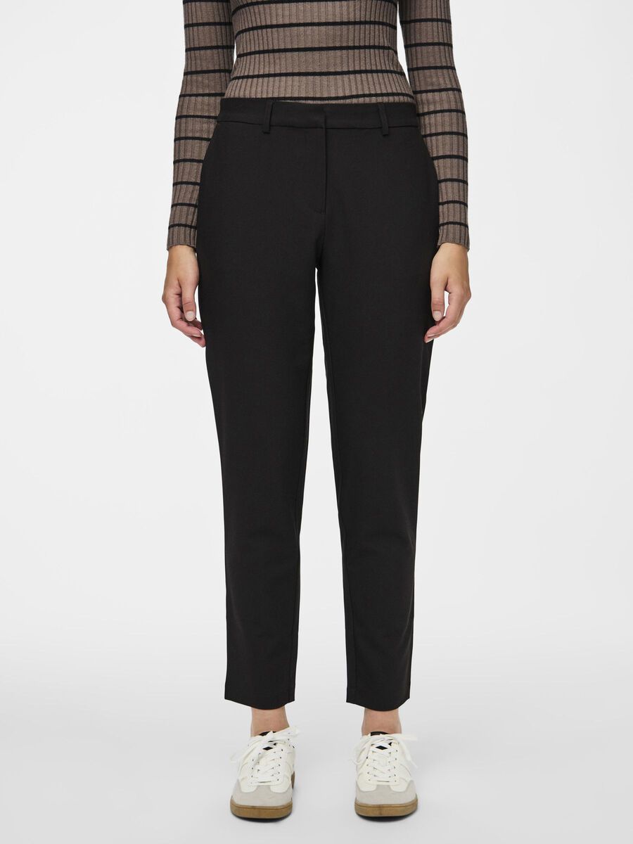 Pieces TAILORED ANKLE-LENGTH TROUSERS, Black, highres - 17102256_Black_003.jpg