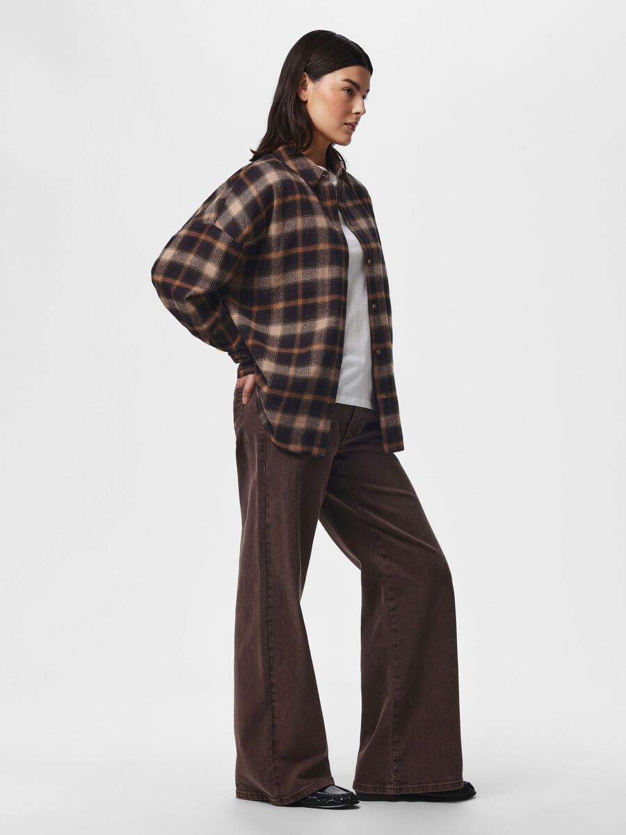 Carousel image 6 PCJANE - OVERSIZE CHEMISE, Hot Fudge
