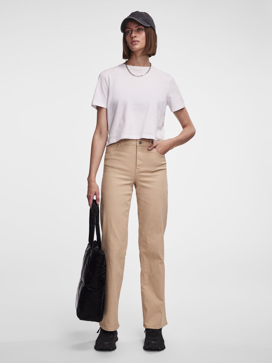 Pieces PCPEGGY HW WIDE LEG JEANS, Irish Cream, highres - 17133448_IrishCream_005.jpg