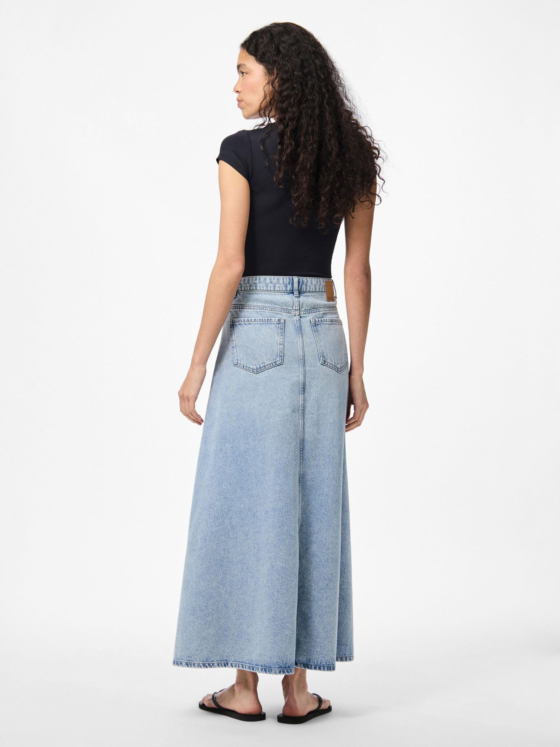 Carousel image - PCJULES WIDE DENIM SKIRT, Light Blue Denim | 3