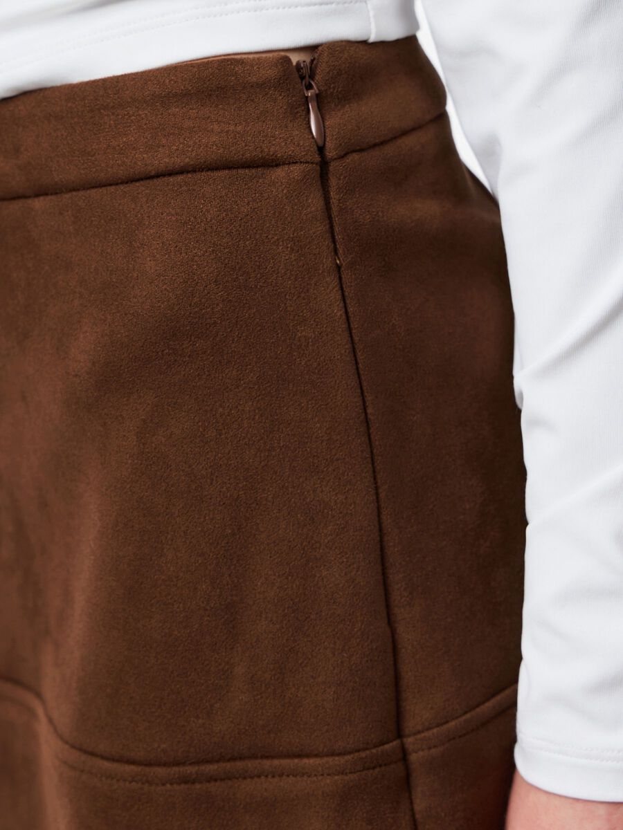 Carousel image - PCRAKEL - TH BROSS&Eacute; MINI-JUPE, Downtown Brown | 4