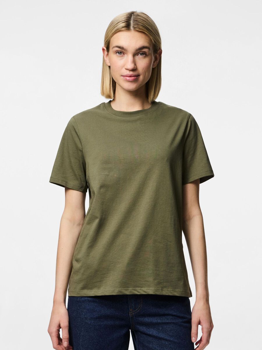 Pieces PCRIA COTTON T-SHIRT, Deep Lichen Green, highres - 17140802_DeepLichenGreen_003.jpg
