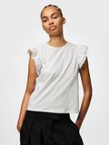 Product image thumbnail - PCPANDRIA EMBROIDRY  TOP, Bright White | 1