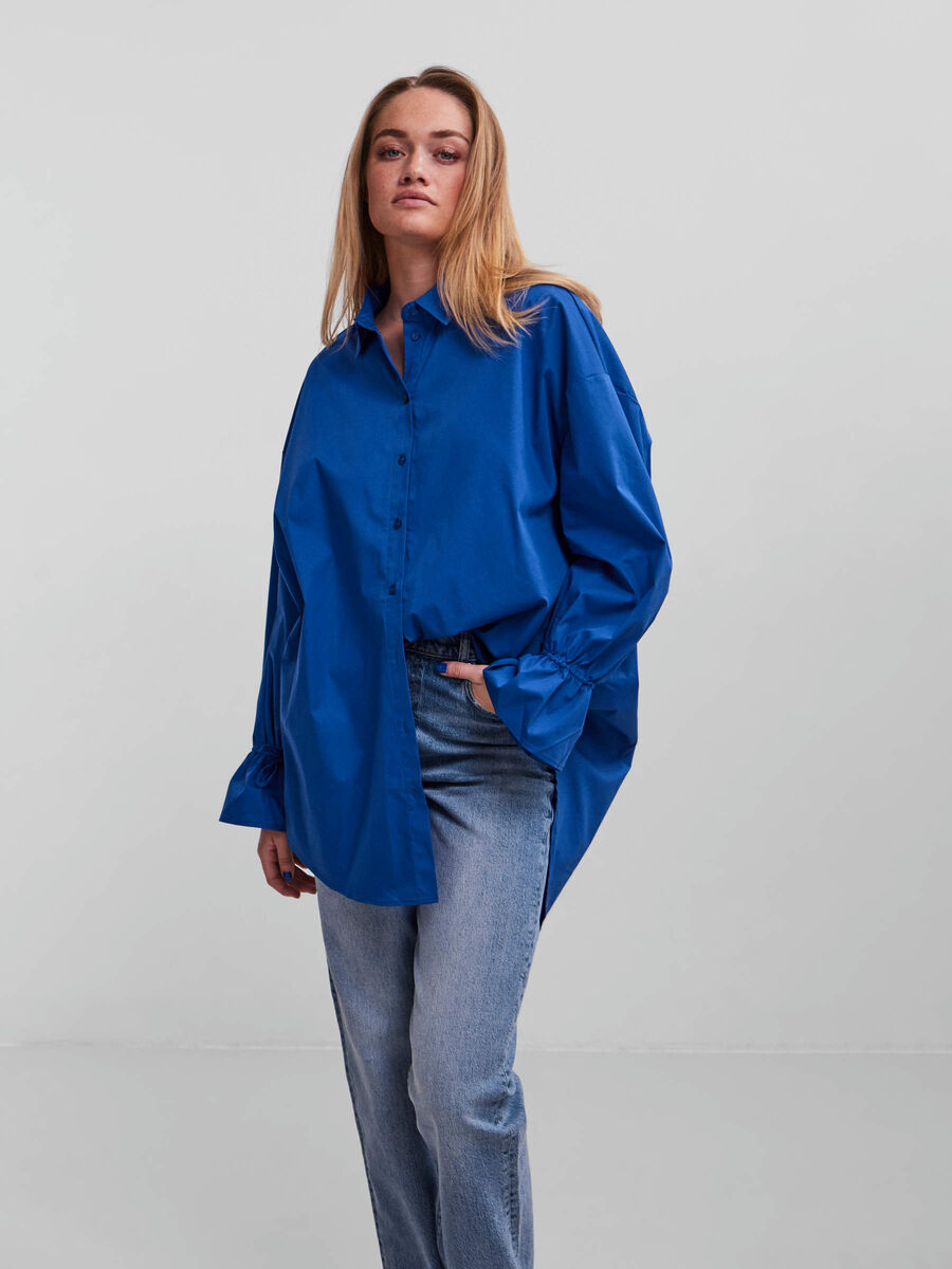 Pieces OVERSIZE HEMD, Deep Ultramarine, highres - 17114846_DeepUltramarine_003.jpg