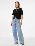 Product image thumbnail - PCMARIE SPLIT KNITTED JUMPER, Black | 3