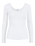 Pieces PCKITTE  LONG SLEEVED TOP, Bright White, highres - 17101437_BrightWhite_001.jpg