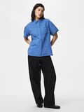 Product image thumbnail - PCSASTINA BOXY MUSSELIN SHORT SLEEVED SHIRT, Riverside | 3