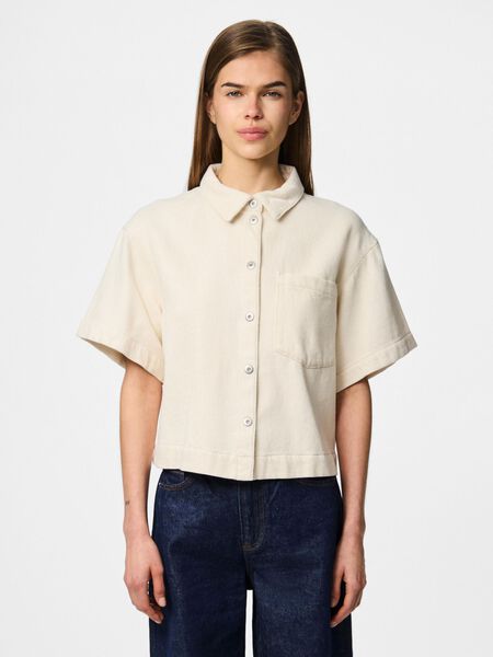Pieces LYHYTHIHAINEN PAITA, Raw Cotton, highres - 17156459_RawCotton_003.jpg