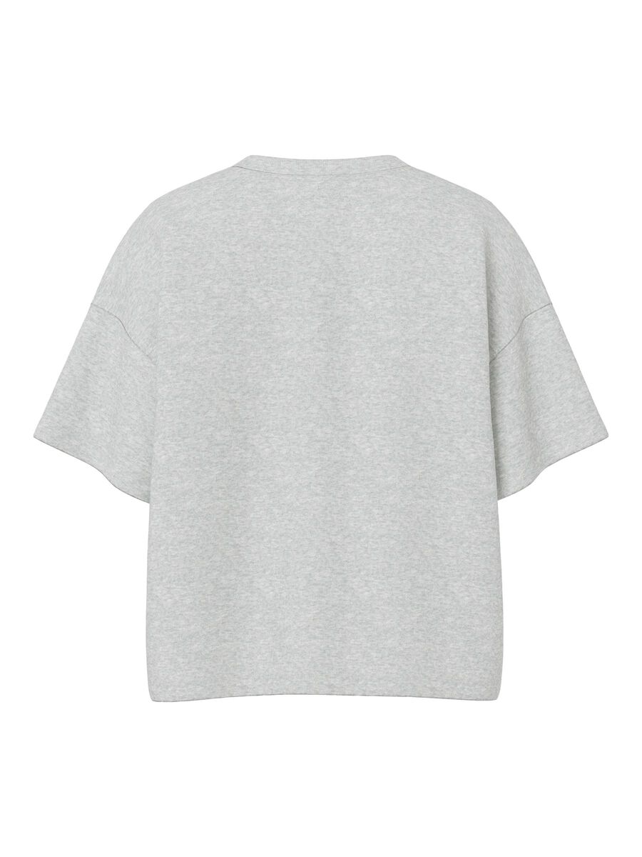 Pieces PCCHILLI SHORT SLEEVED TOP, Light Grey Melange, highres - 17118870_LightGreyMelange_002.jpg