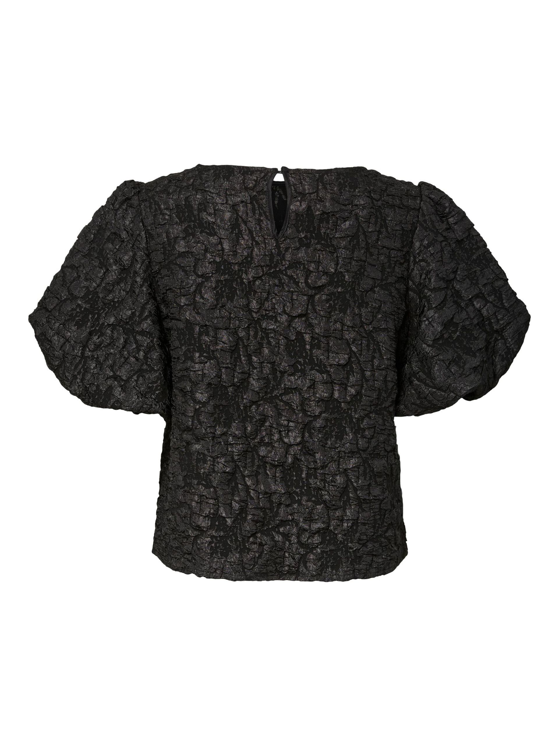 Carousel image - PCGRETCHEN SHORT SLEEVED BLOUSE, Black | 7