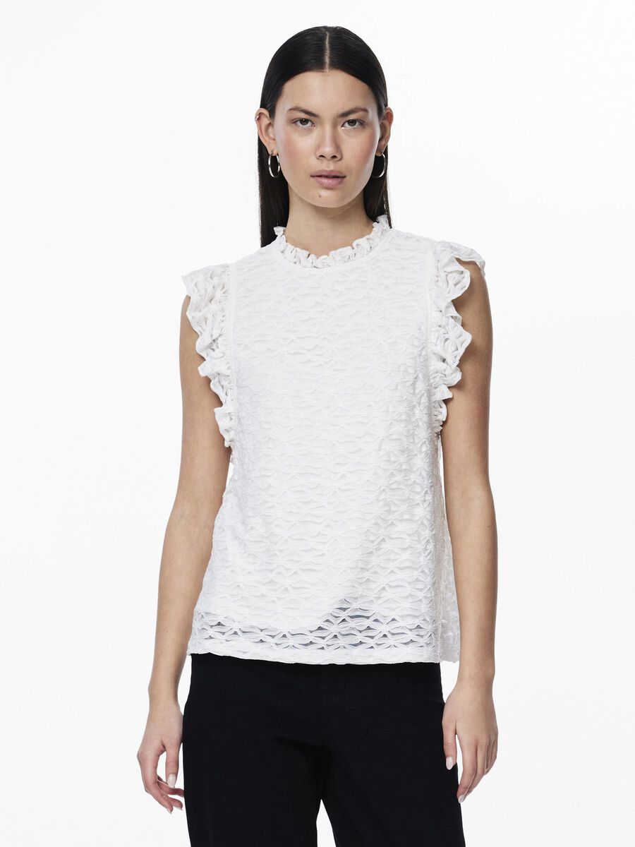 Pieces PCJOLLINE SLEEVELESS TOP, Bright White, highres - 17150894_BrightWhite_003.jpg