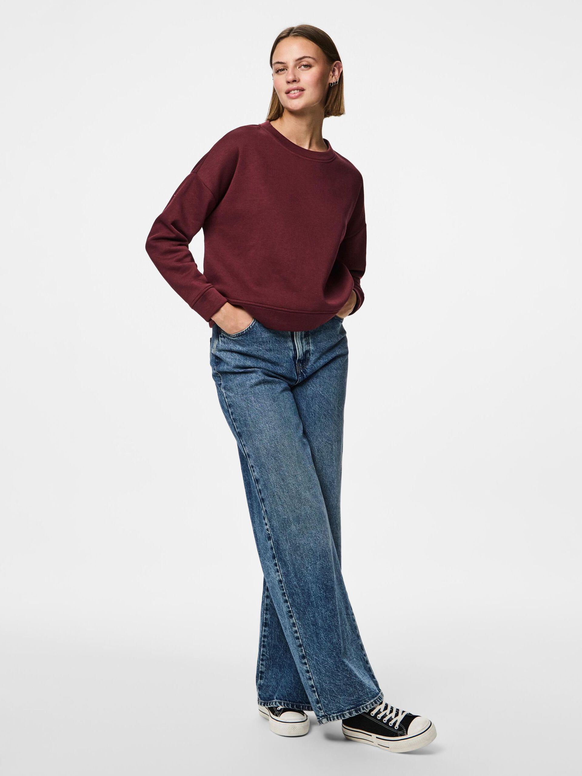 Carousel image - PCCHILLI LOOSE FIT BLUZA SPORTOWA, Tawny Port | 3