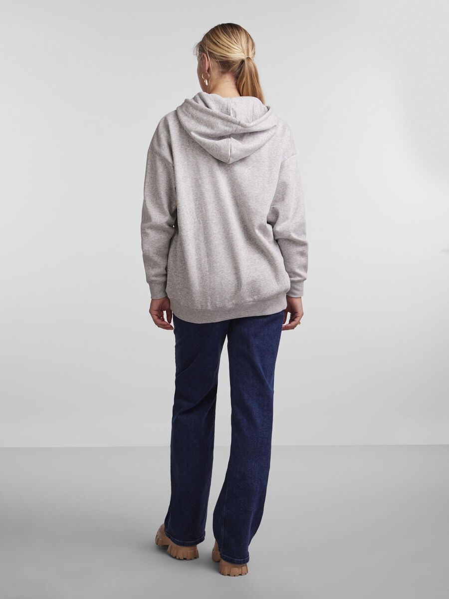 Pieces PCCHILLI HOODIE, Light Grey Melange, highres - 17126591_LightGreyMelange_004.jpg