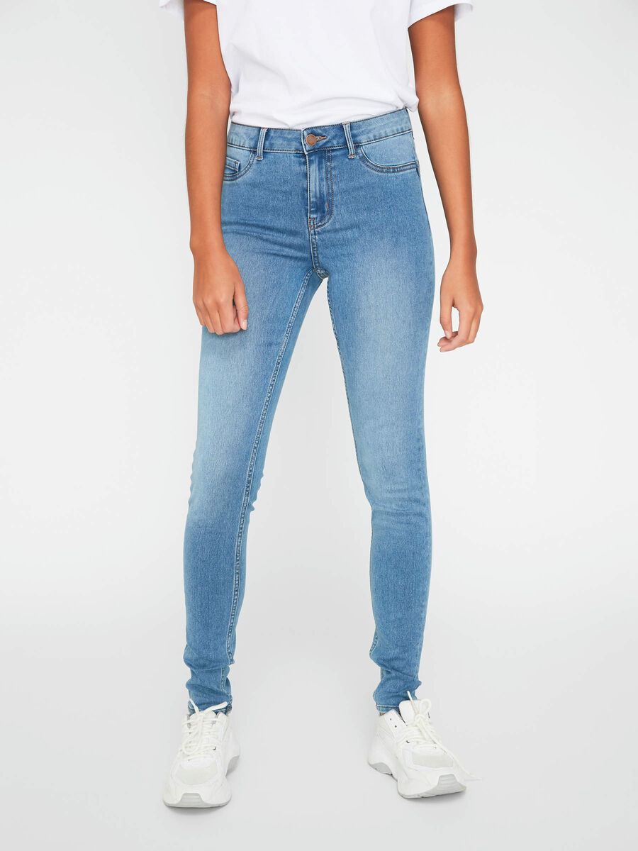 Pieces NORMALHÖGA FIGURFORMANDE SKINNY FIT-JEANS, Light Blue Denim, highres - 17092961_LightBlueDenim_003.jpg