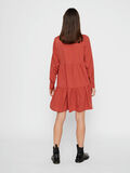 Pieces V-NECK SMOCK DRESS, Chili Oil, highres - 17106280_ChiliOil_004.jpg