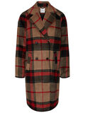 Pieces LONG CHECKED COAT, Camel, highres - 17090227_Camel_639523_001.jpg