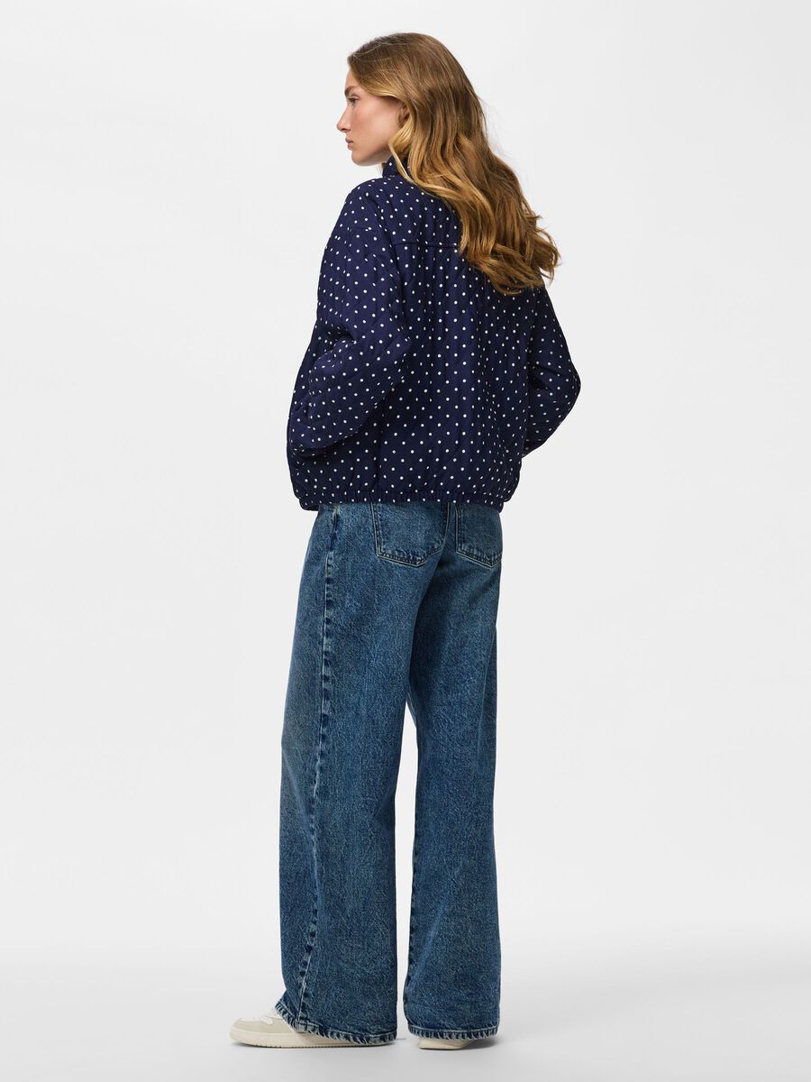 Product carousel image 2 PCFAMILLA QUILTED BOMBER JACKET, Maritime Blue