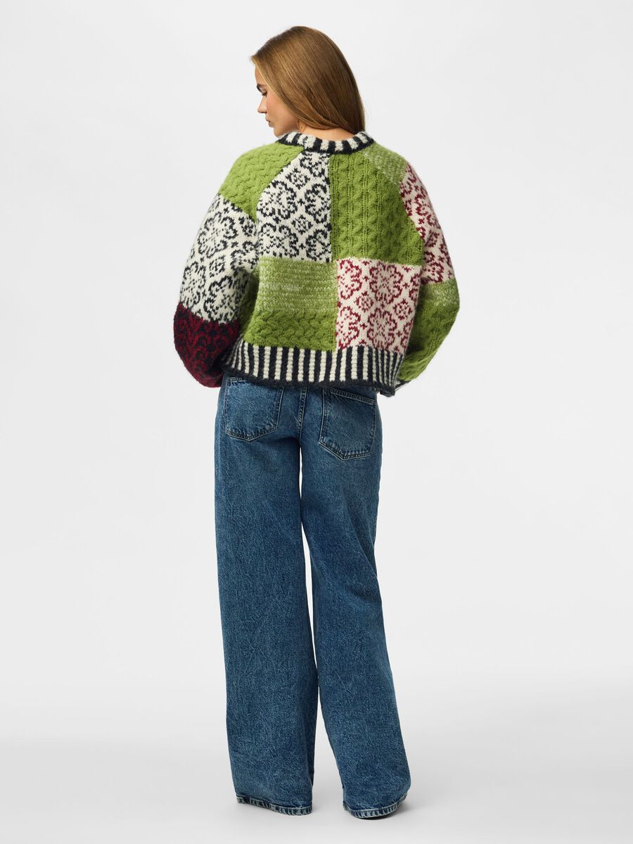 Product carousel image 2 PCFUSION COLORBLOCK  KNITTED JUMPER, Woodbine