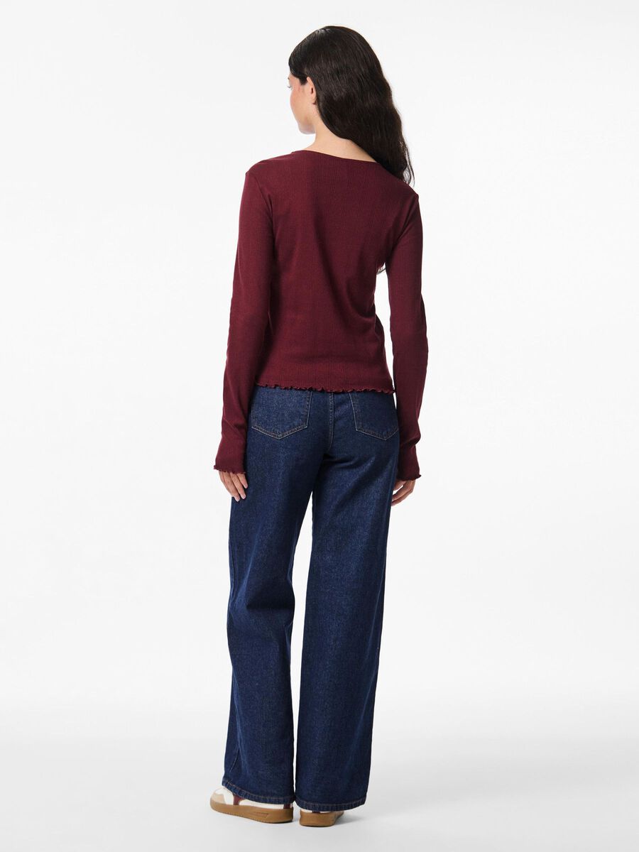 Pieces PCMARIE CARDIGAN, Tawny Port, highres - 17152189_TawnyPort_004.jpg