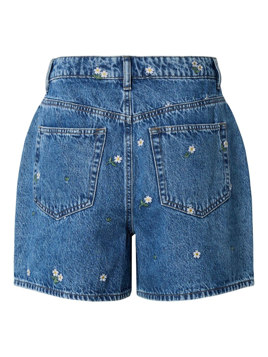 Pieces PCSKY HW EMBROIDERY DENIM SHORTS, Light Blue Denim, highres - 17148991_LightBlueDenim_1210951_002.jpg