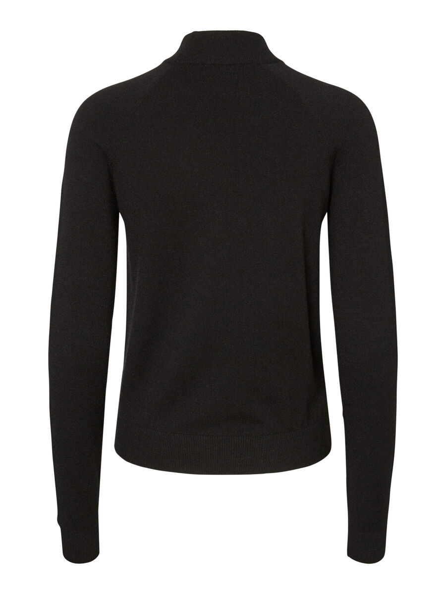 Carousel image - EINFARBIGER STEHKRAGEN PULLOVER, Black | 7