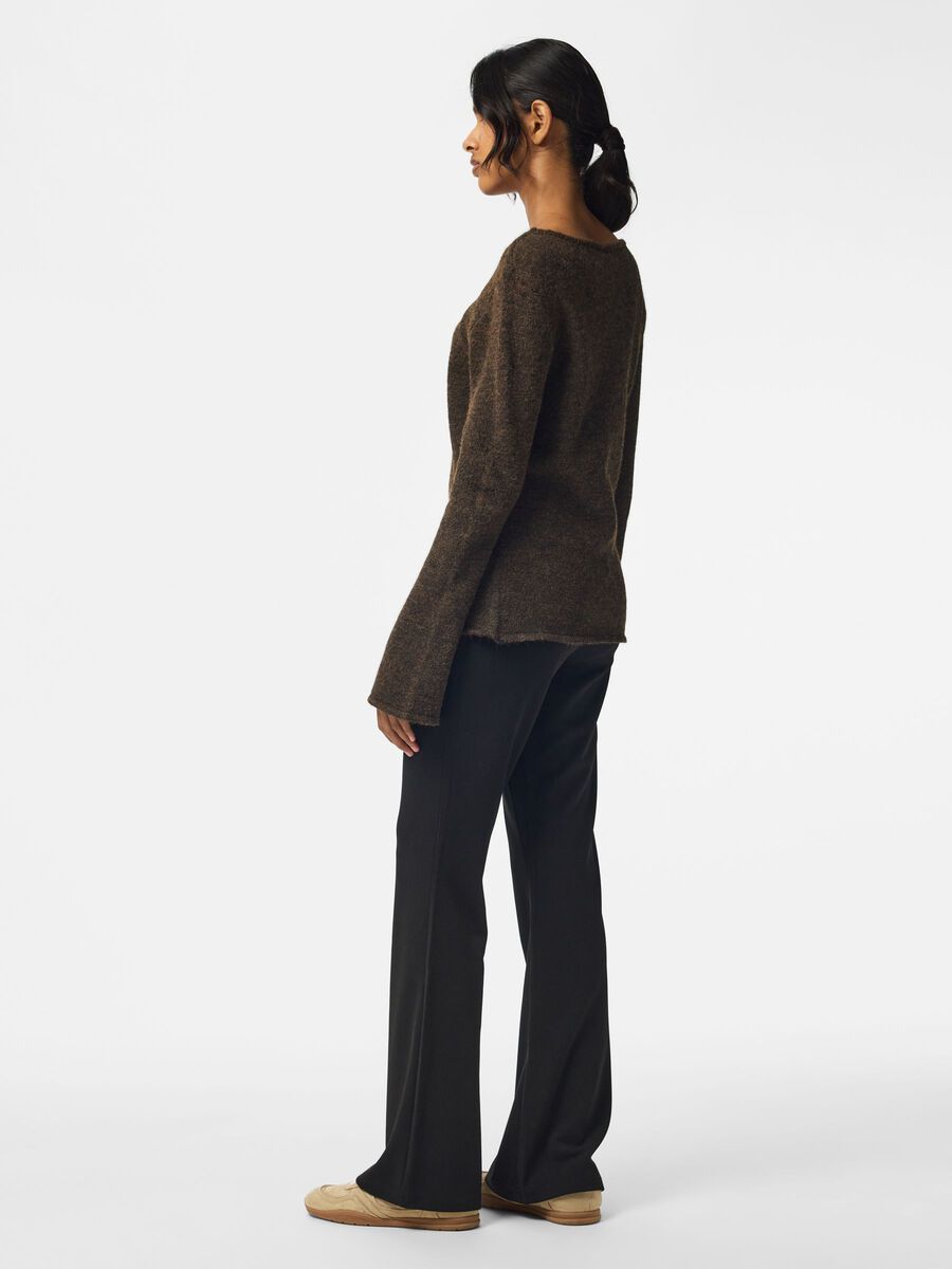 Product carousel image 2 PCVALLIE SPLITT STRIKKET PULLOVER, Hot Fudge