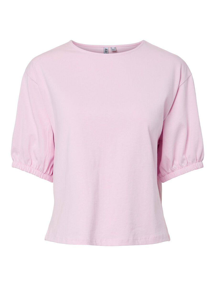 Pieces PCMILJE TOP MED KORTE ÆRMER, Pink Tulle, highres - 17163762_PinkTulle_001.jpg