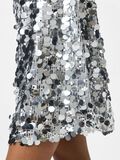 Product image thumbnail - PCMALOU MINI DRESS, Silver Colour | 7