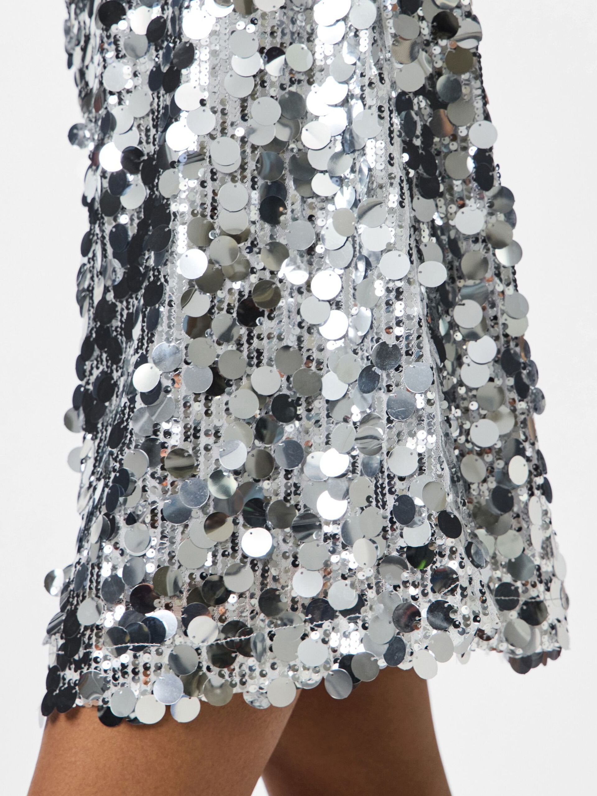 Carousel image - PCMALOU MINI DRESS, Silver Colour | 7