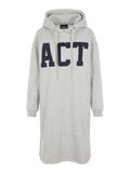 Pieces SWEAT JURK MET LANGE MOUWEN, Light Grey Melange, highres - 17112542_LightGreyMelange_001.jpg