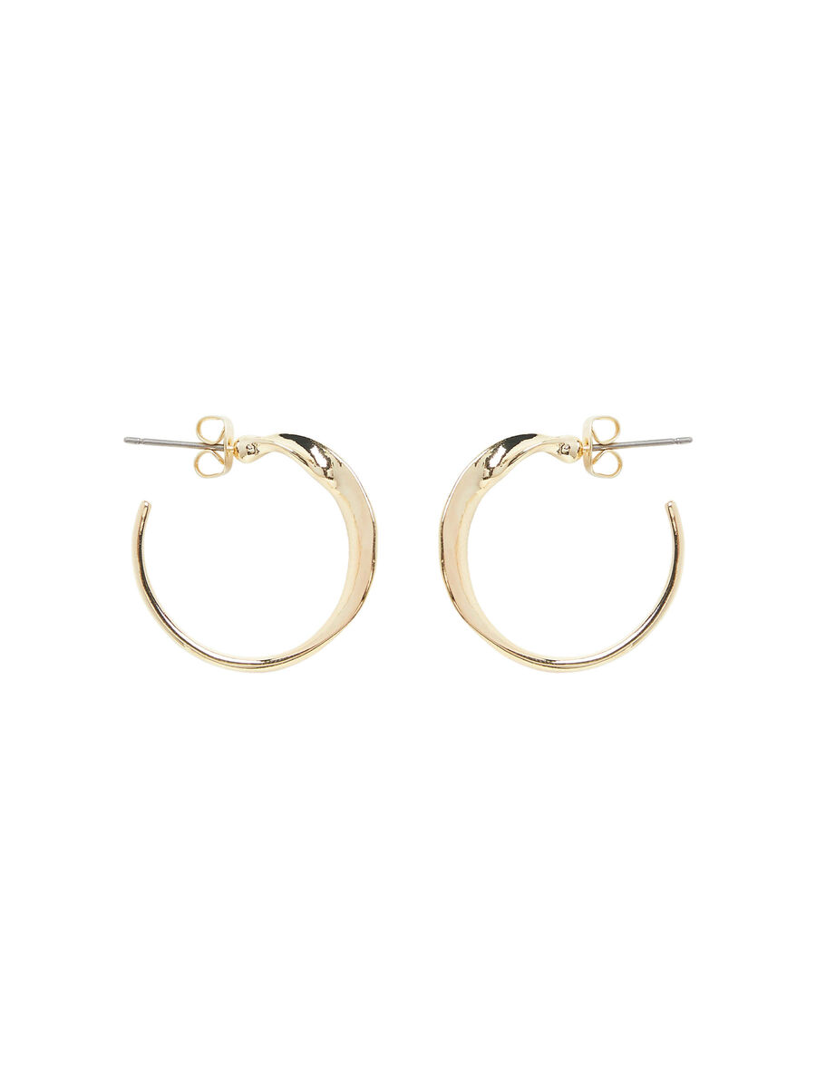 Pieces PCJACKIE HOOP EARRINGS, Gold Colour, highres - 17134365_GoldColour_001.jpg