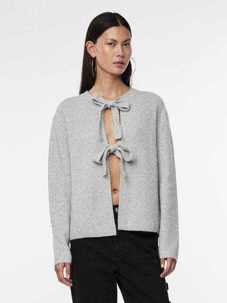 Pieces PCSILLY TIE CARDIGAN, Light Grey Melange, highres - 17150235_LightGreyMelange_003.jpg