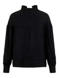 Pieces HIGH NECK FLOUNCE BLOUSE, Black, highres - 17105139_Black_001.jpg