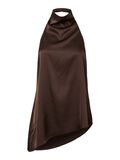 Product image thumbnail - PCFESTA HALTERNECK SATIN TOP, Hot Fudge | 1