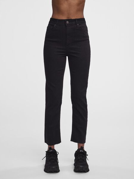 Pieces PCDELLY STRAIGHT FIT JEANS, Black, highres - 17123707_Black_003.jpg