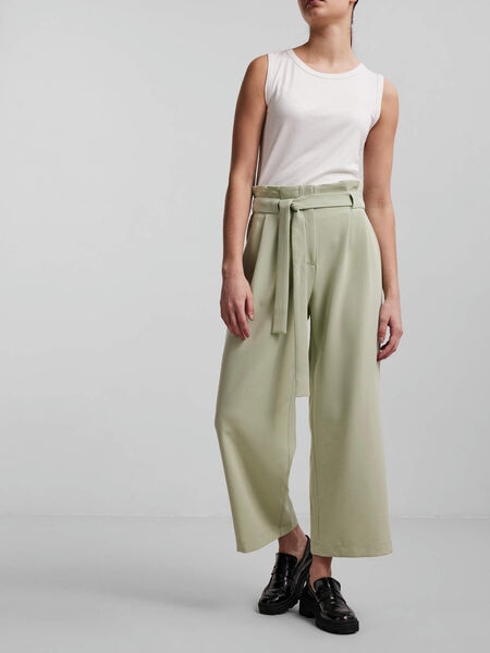 Pieces PCSIBBY CROPPED TROUSERS, Swamp, highres - 17126522_Swamp_003.jpg