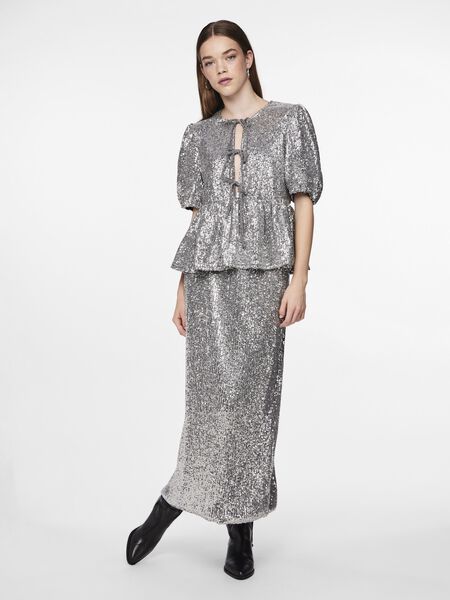 Pieces FALDA MAXI, Silver, highres - 17150182_Silver_1112930_005.jpg