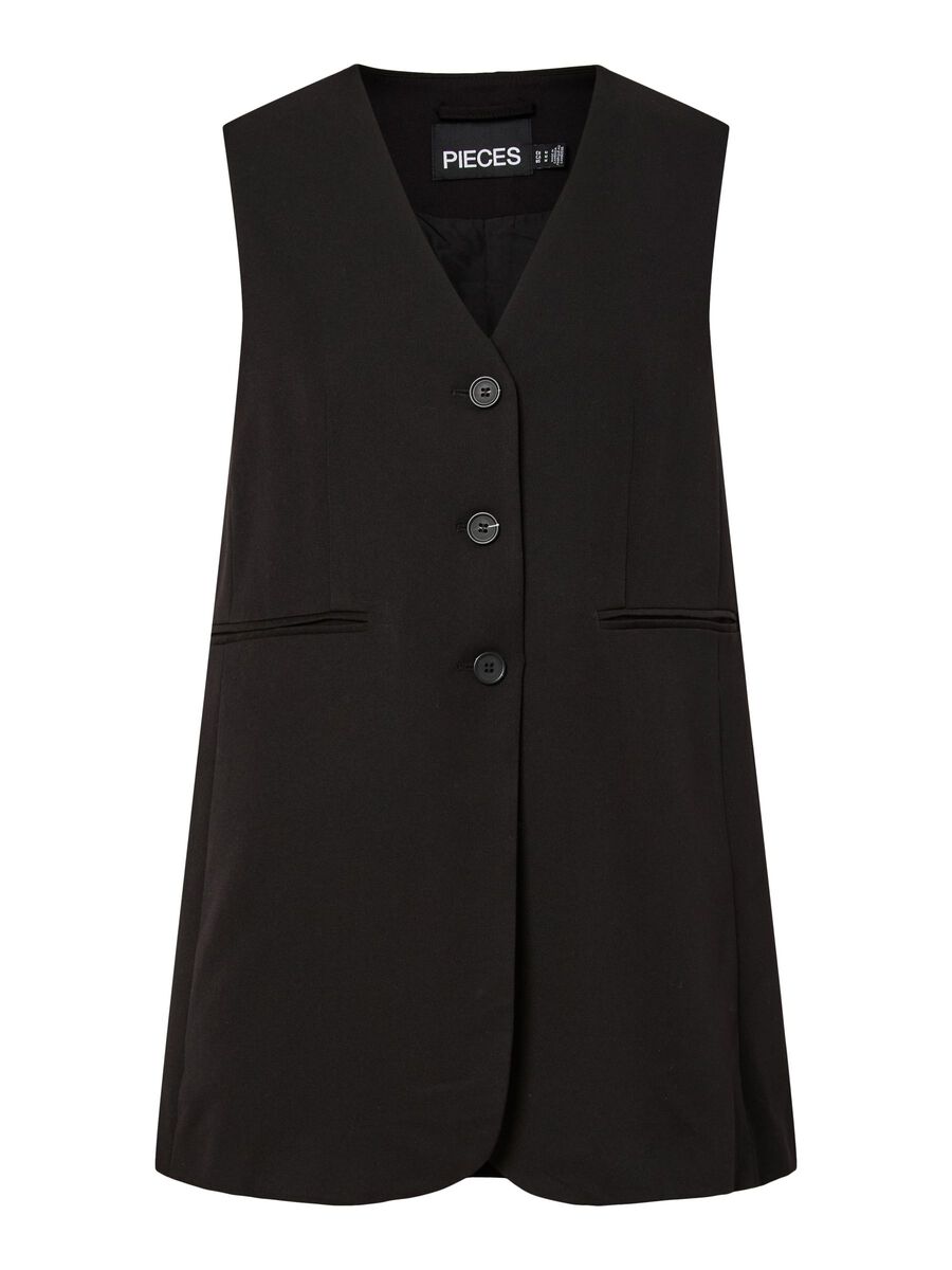 Pieces PCKAMIL OVERSIZED VEST, Black, highres - 17158171_Black_001.jpg