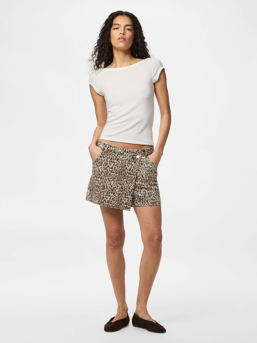 Carousel image - PCSALUME MW DENIM SKORT, Birch | 3