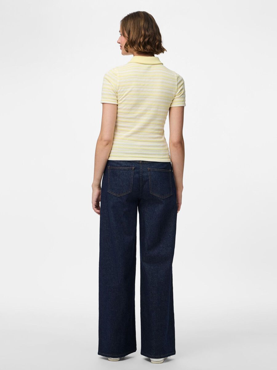 Pieces PCJESSIE  POLO SHIRT, French Vanilla, highres - 17164217_FrenchVanilla_1258185_004.jpg