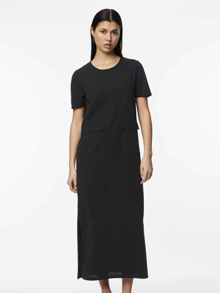 Pieces PCAVELYN MIDI DRESS, Black, highres - 17153228_Black_003.jpg