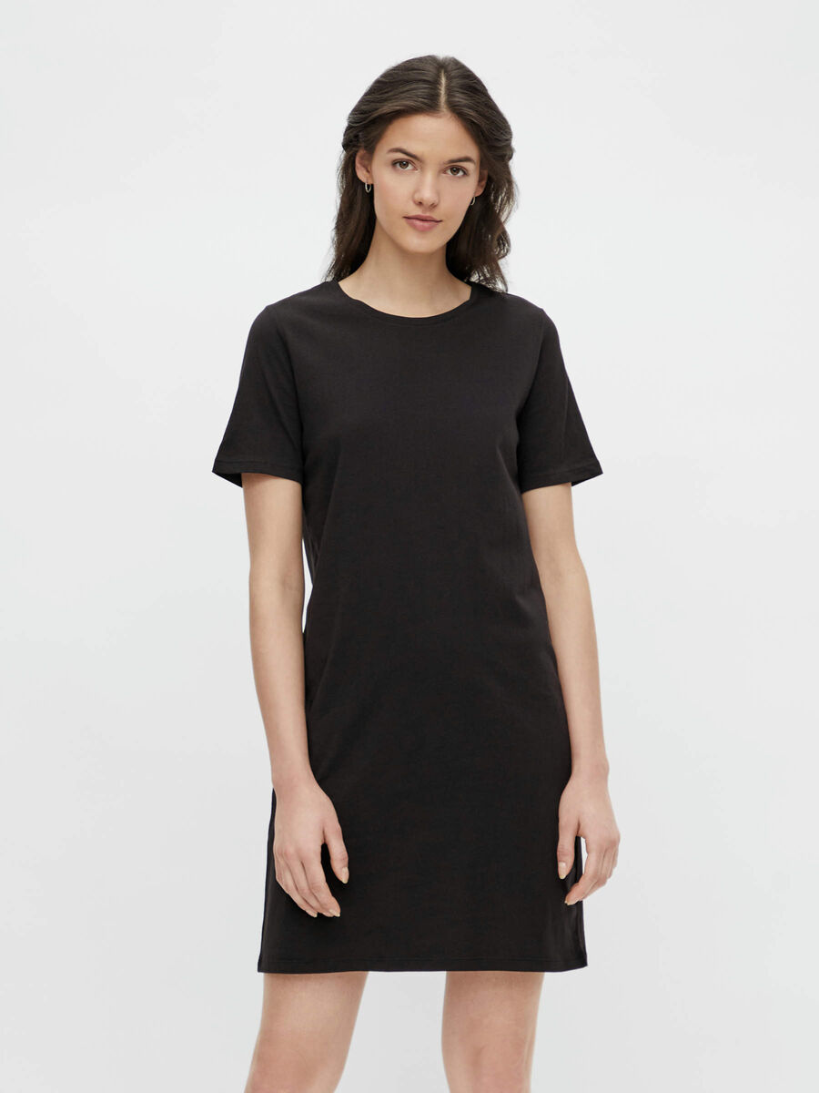 Pieces PCFUN T-SHIRT DRESS, Black, highres - 17118287_Black_003.jpg