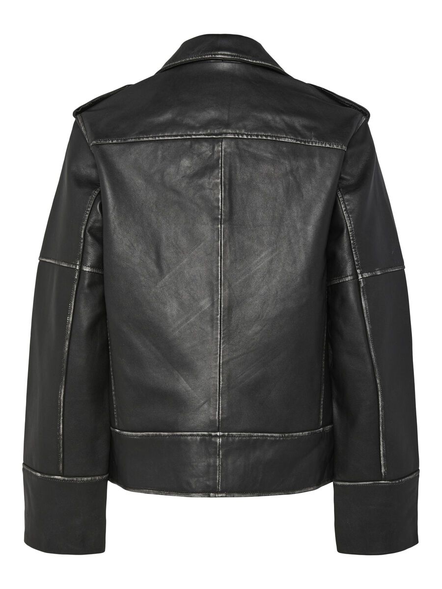 Pieces PCSTEPH VESTE EN CUIR, Brown Patina, highres - 17155414_BrownPatina_002.jpg