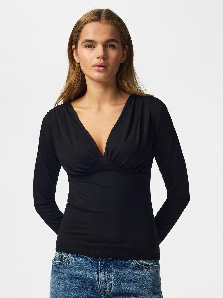 Product carousel image 1 PCSALLY  LONG SLEEVED TOP, Black