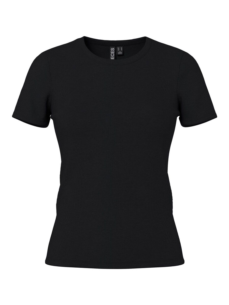 Pieces PCMAY RIBBED T-SHIRT, Black, highres - 17154483_Black_001.jpg